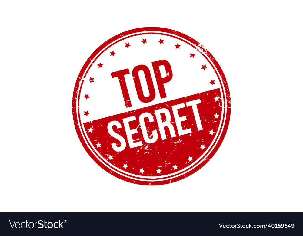 Top secret rubber stamp red secret rubber Vector Image