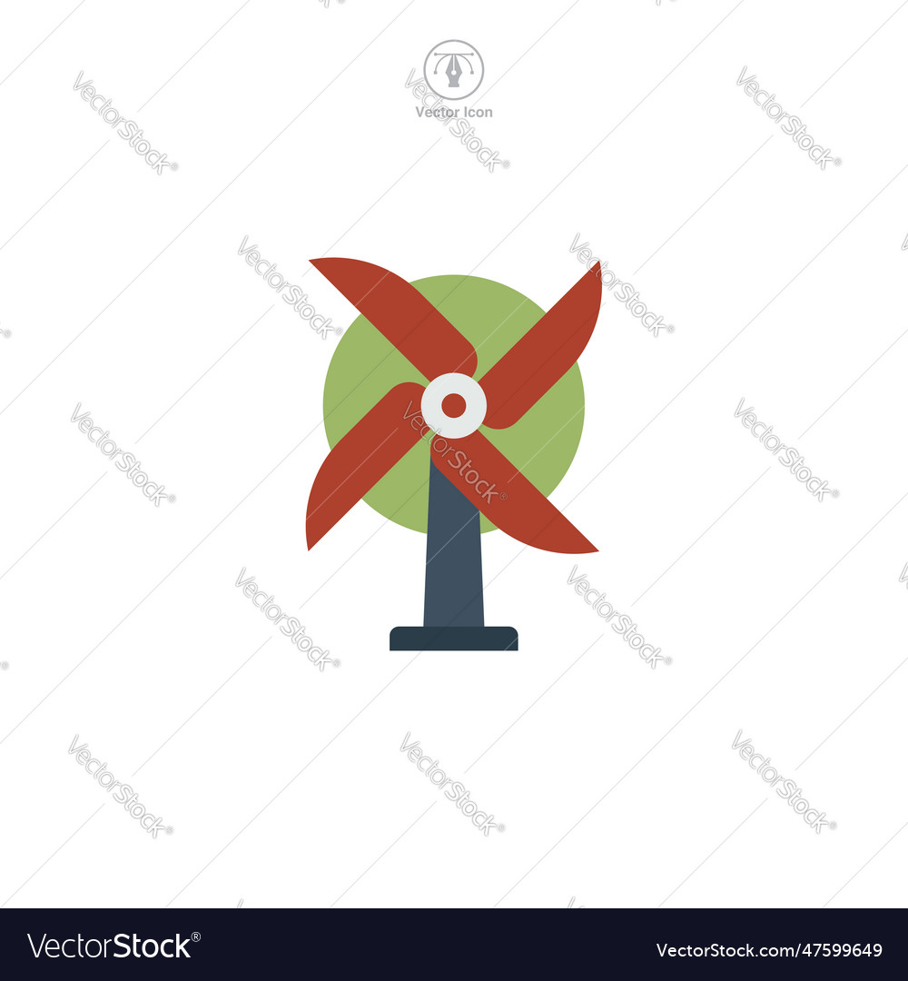 Wind turbine icon a stylized power generator