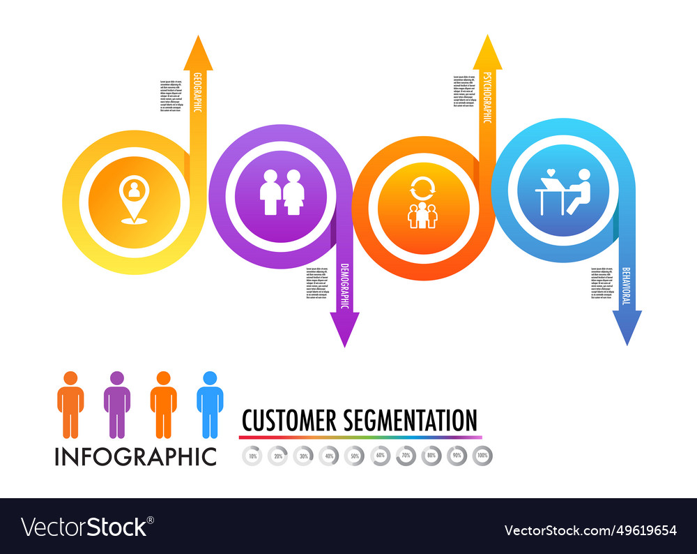 4 segment vector image 4 segment
