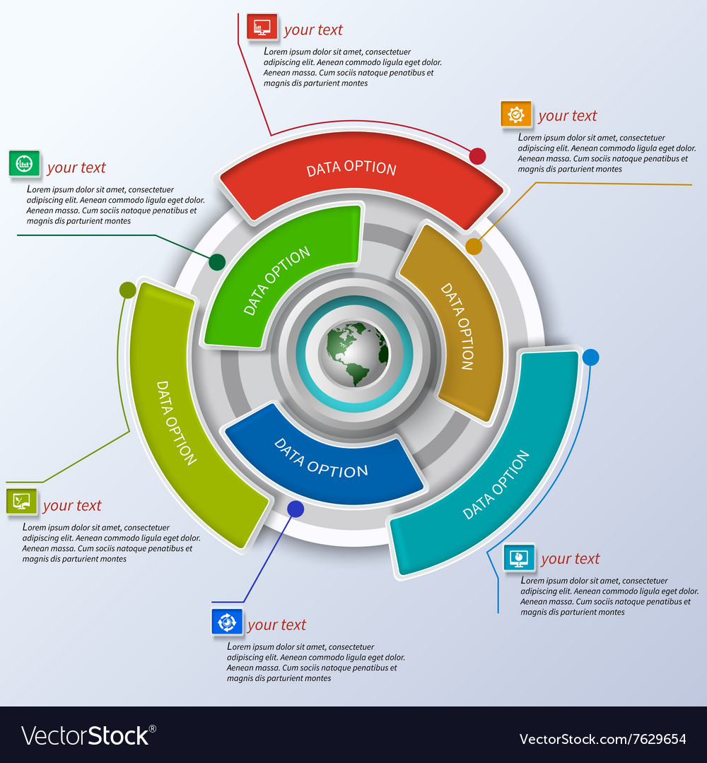 Abstract 3d paper infographics Royalty Free Vector Image