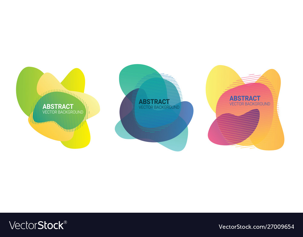 Abstract Fluid Color Gradient Shapes