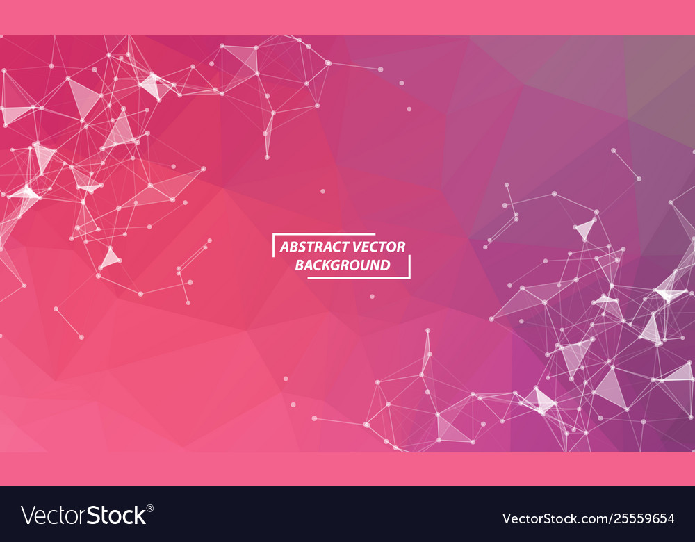 Abstract red polygonal space background