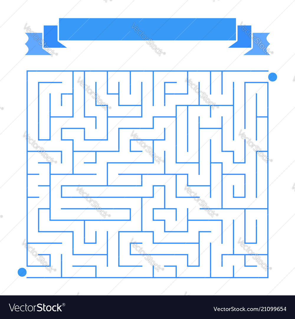 Abstract simple rectangular isolated labyrinth vector image Abstract simple rectangular isolated labyrinth