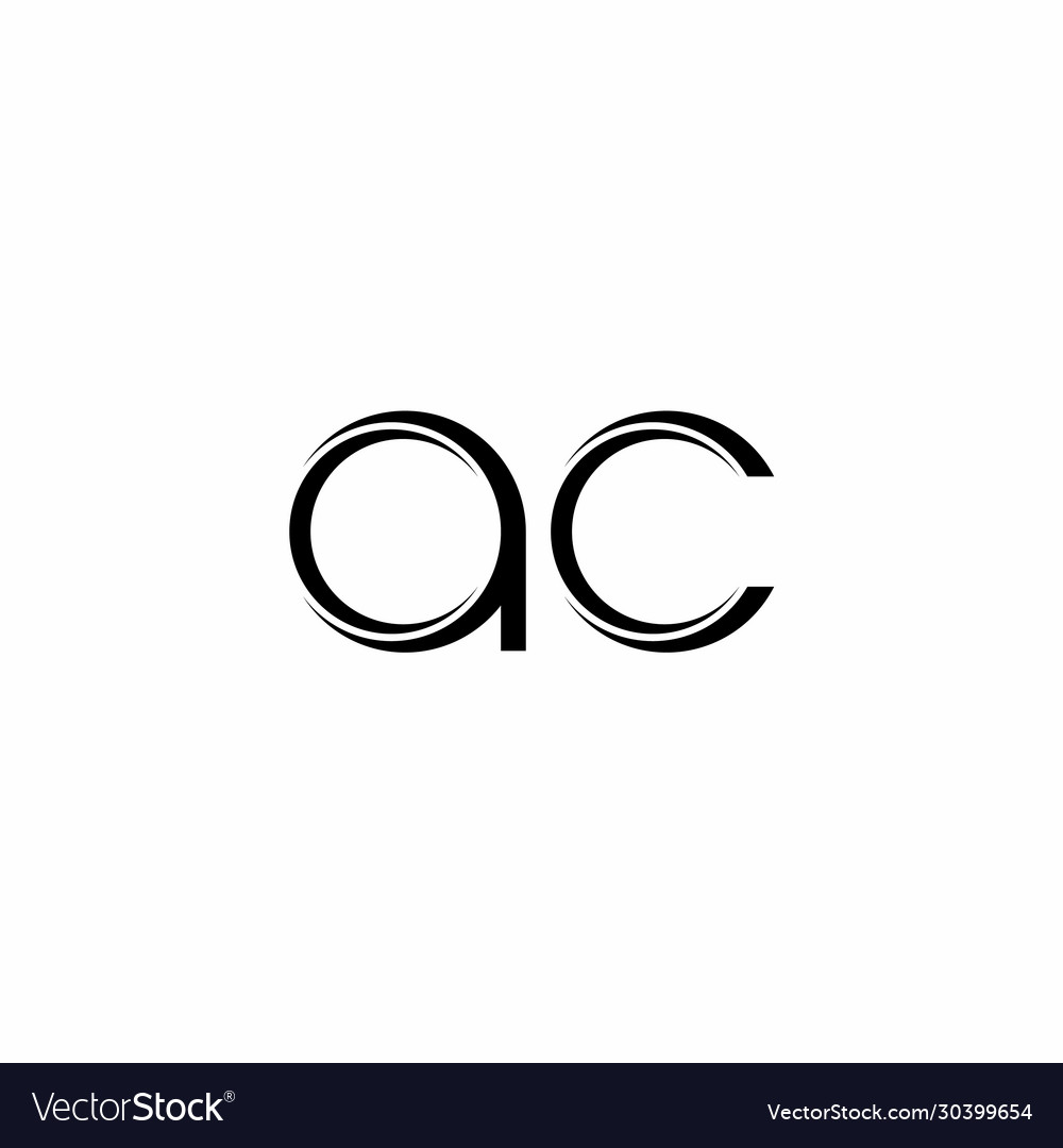 Ac logo monogram with slice rounded modern design Vector Image Ac logo monogram with slice rounded modern design