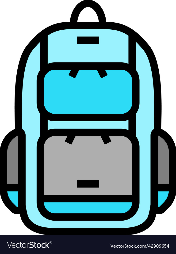 Backpack rucksack color icon Royalty Free Vector Image