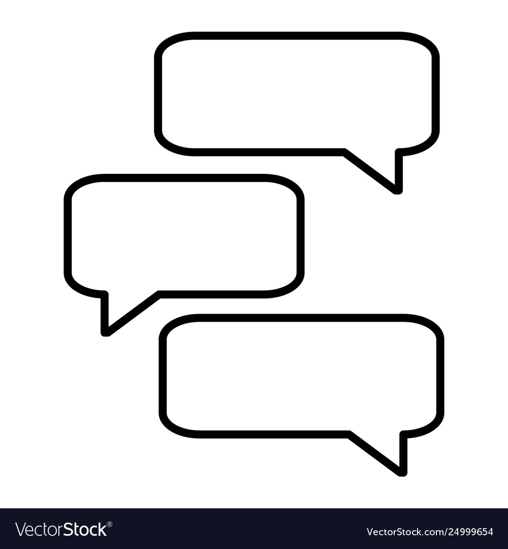 Chating thin line icon messages Vector Image Chating thin line icon messages