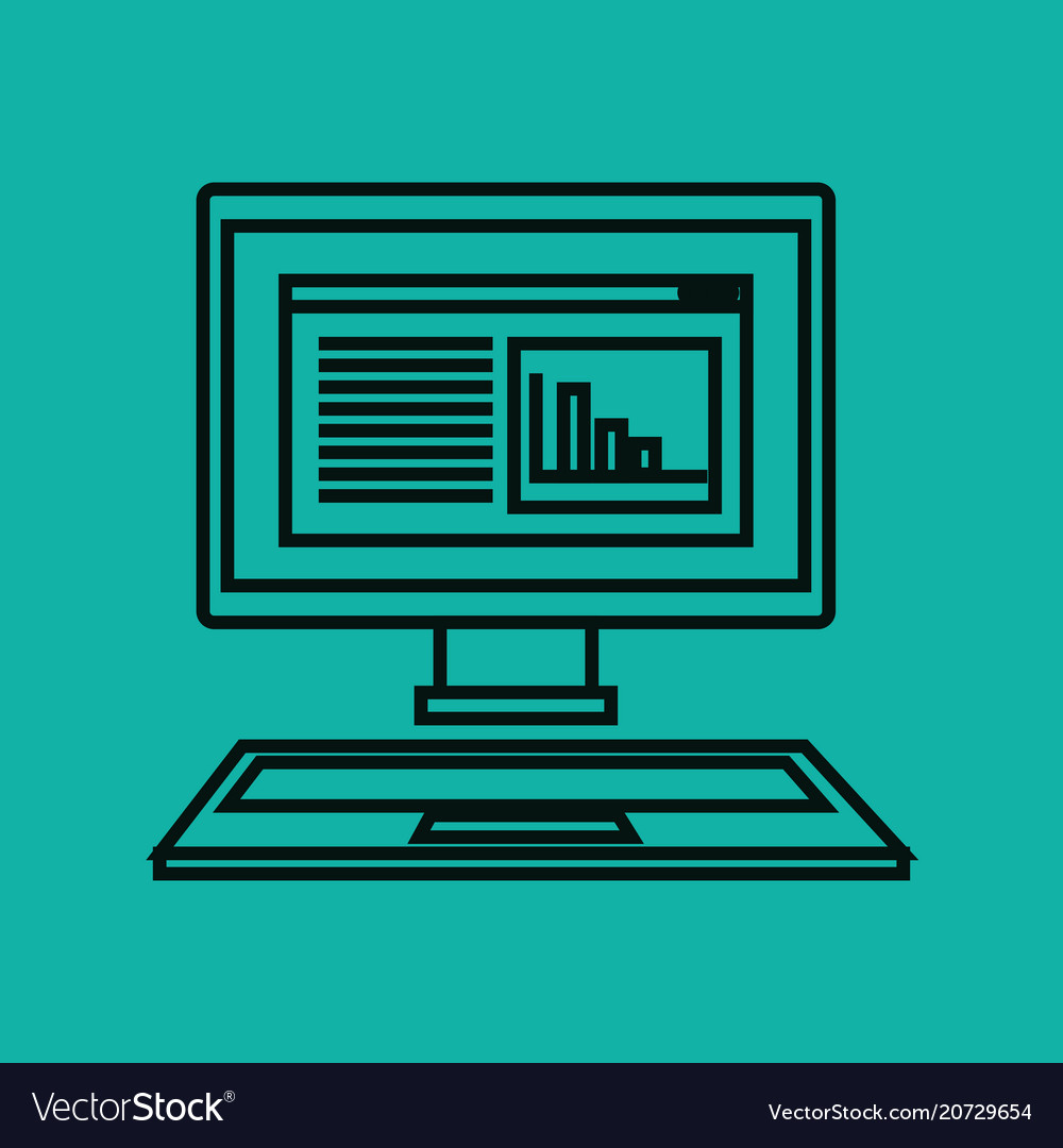 Computer desktop display isolated icon