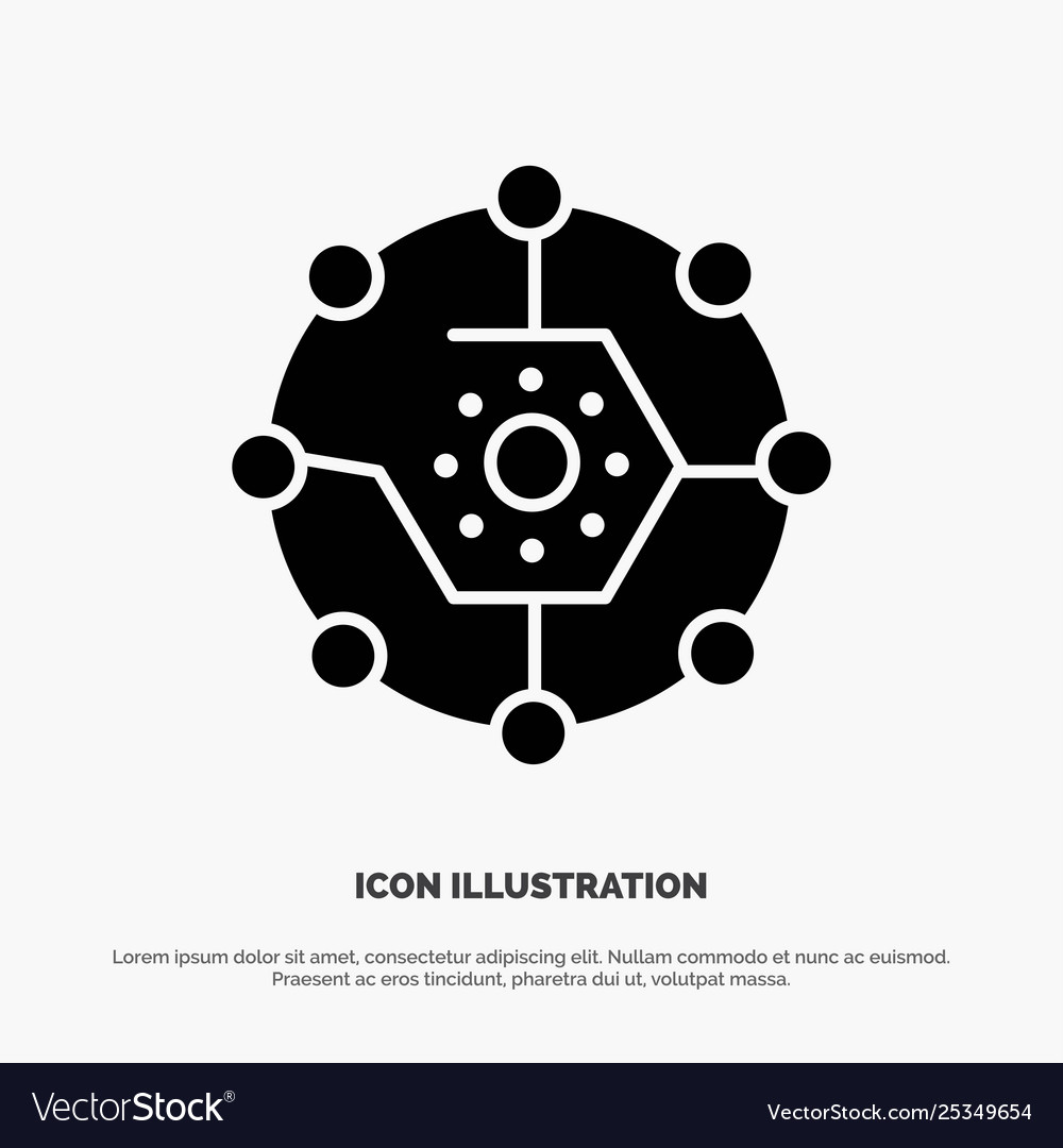 Computing share connectivity network vector image Computing share connectivity network
