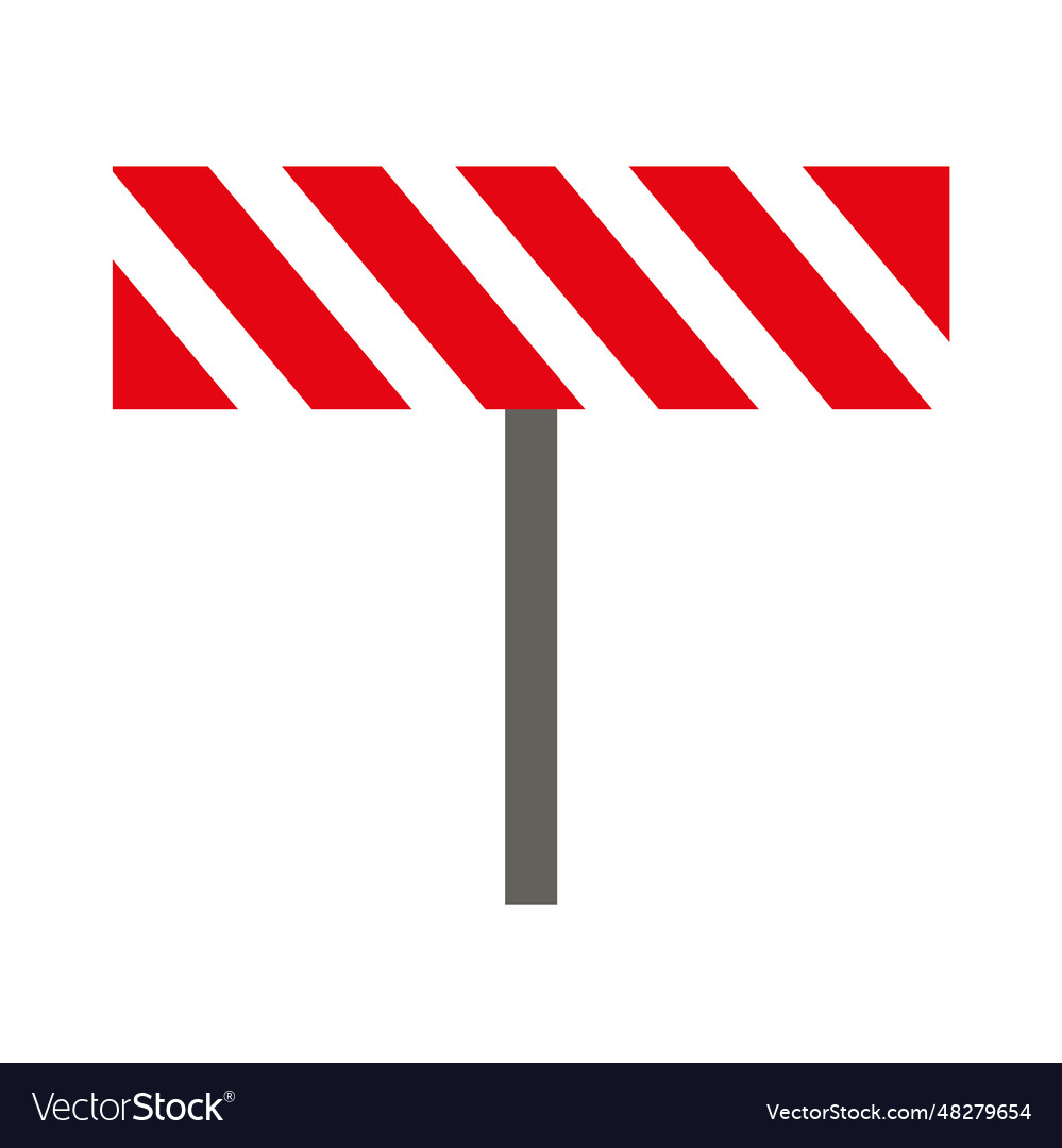 Construction bypass sign rectangle with red