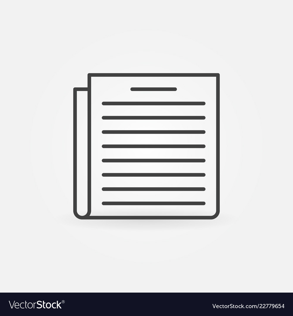 Document Outline Icon - Thin Line Style