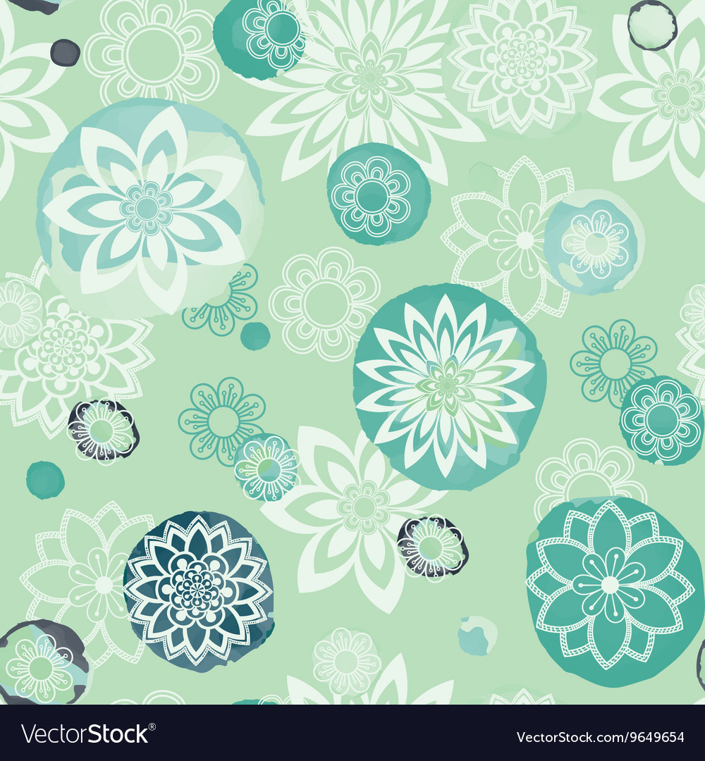 Hand drawn floral seamless pattern