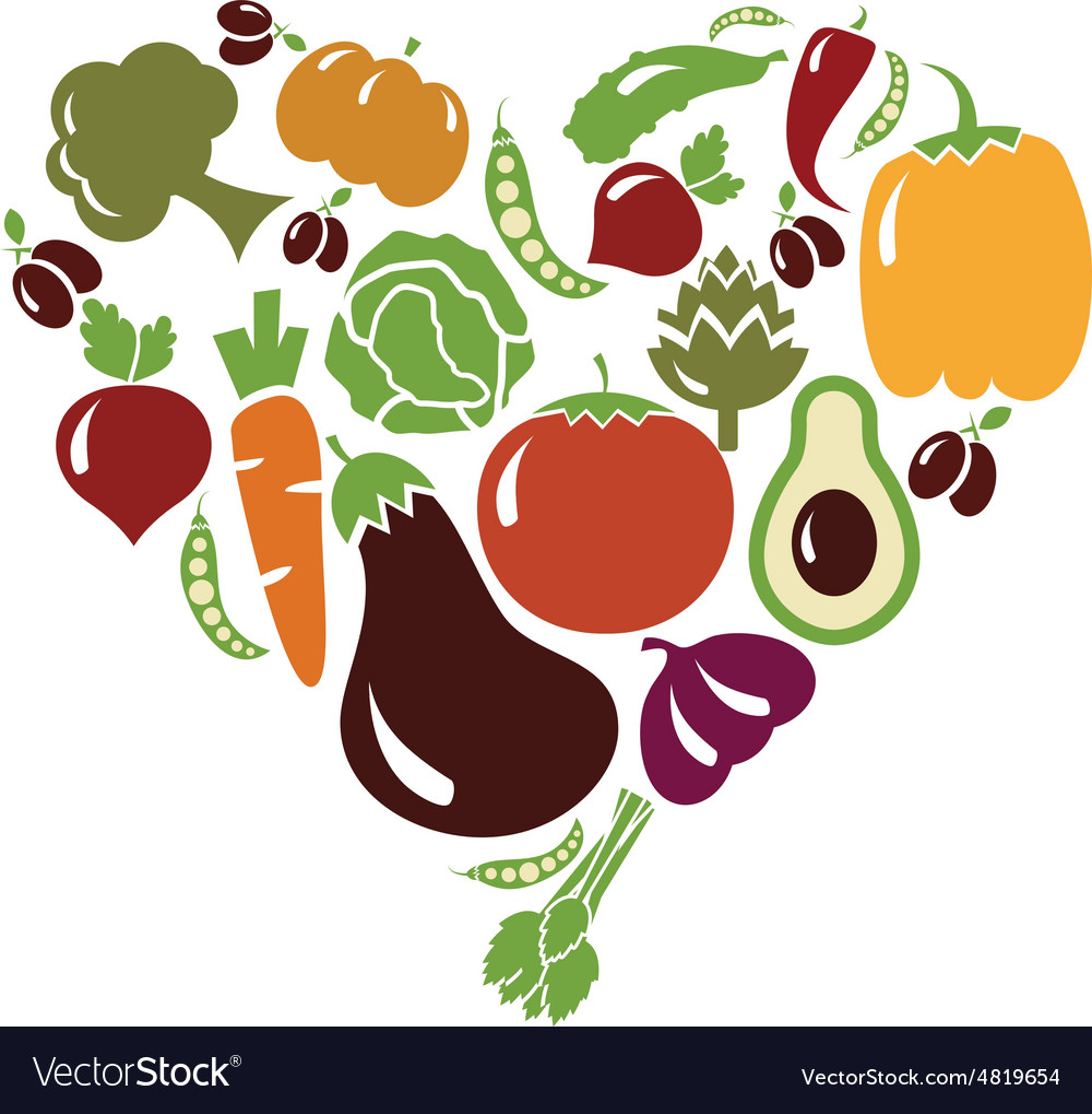 Heart made of vegetables