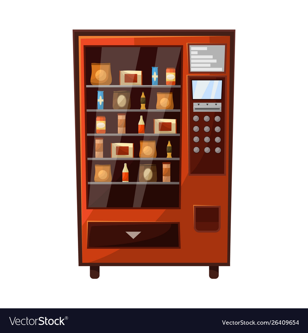 Isolated object automat and machine icon set