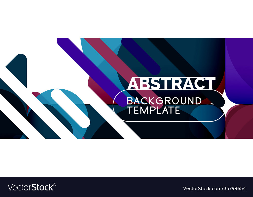 Modern geometric round shapes and dynamic lines vector image Modern geometric round shapes and dynamic lines