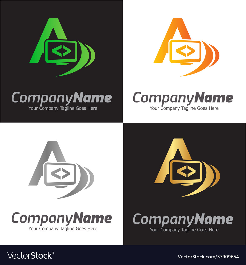 Programming code and computer monitor logo