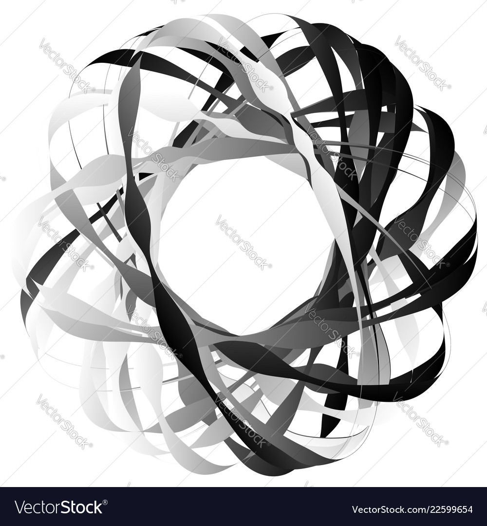 Random circular element abstract monochrome vector image Random circular element abstract monochrome