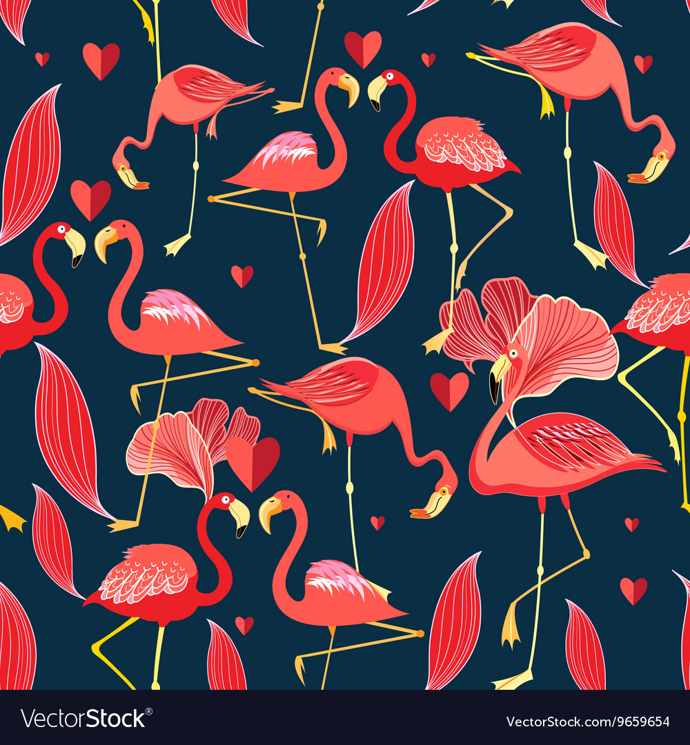 Red Flamingo Pattern