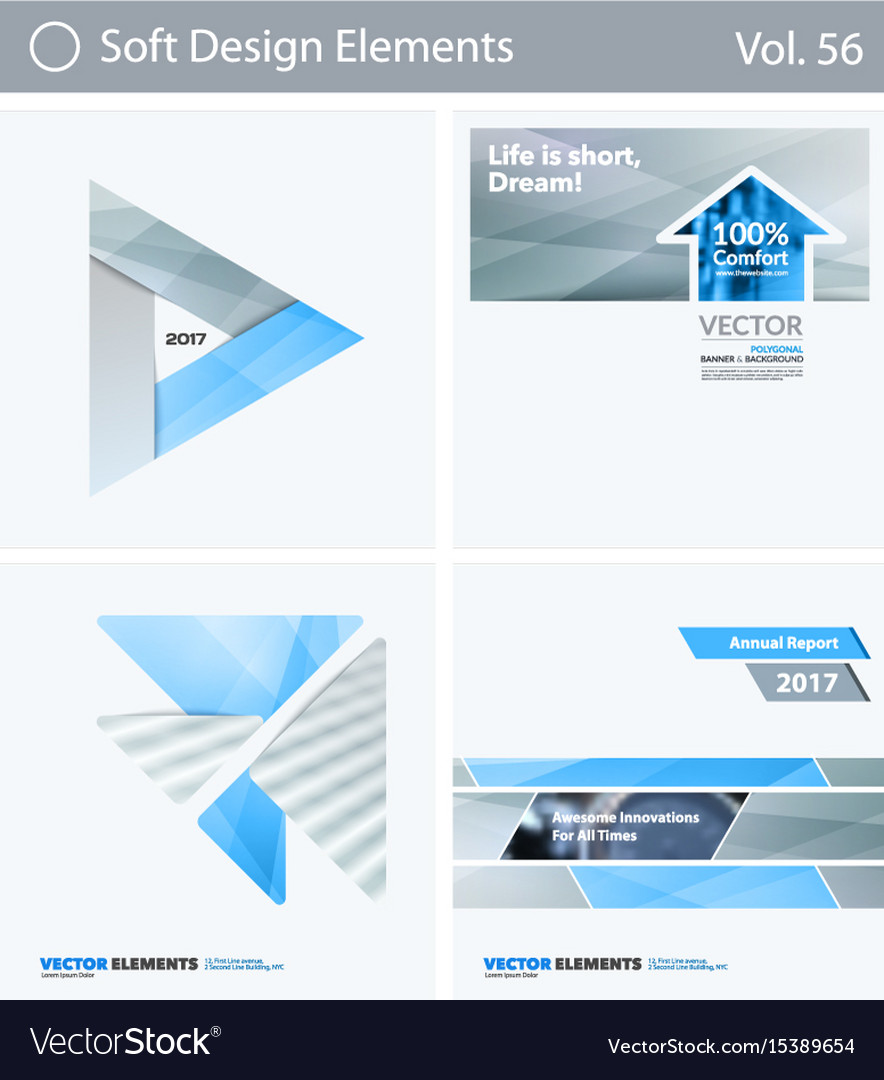 Set of abstract design elements for graphic