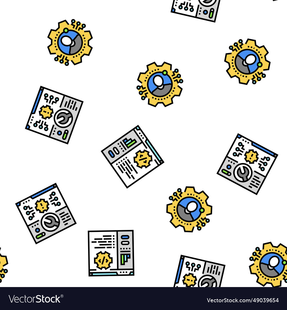 System analyst data seamless pattern