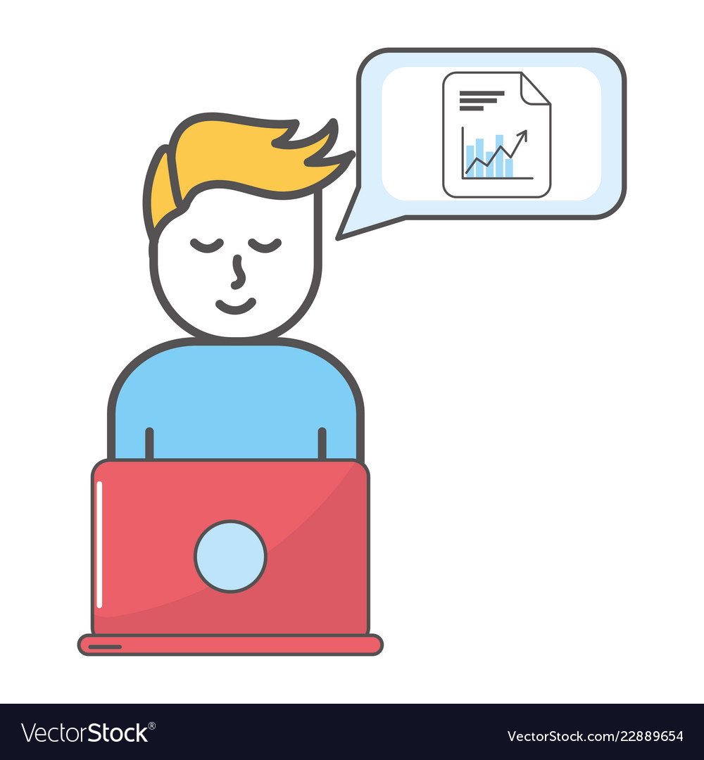 Technology man cartoon Royalty Free Vector Image
