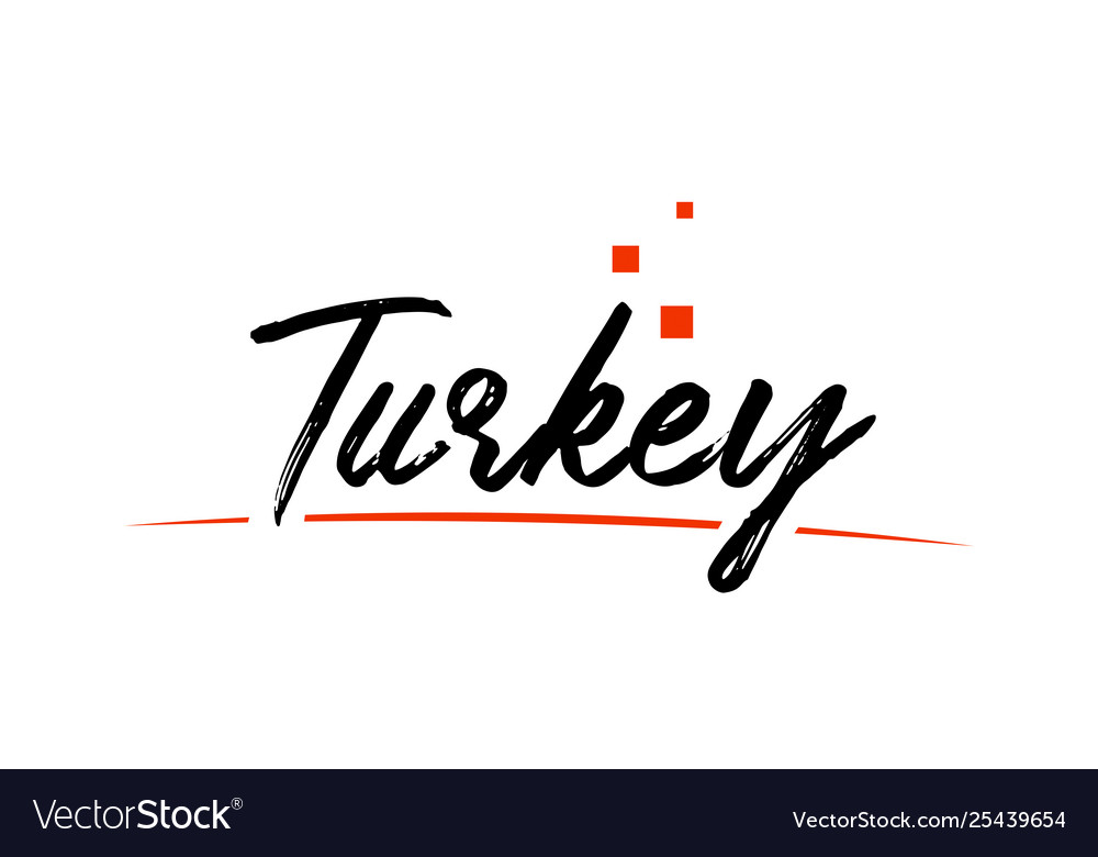 Turkey country typography word text for logo icon