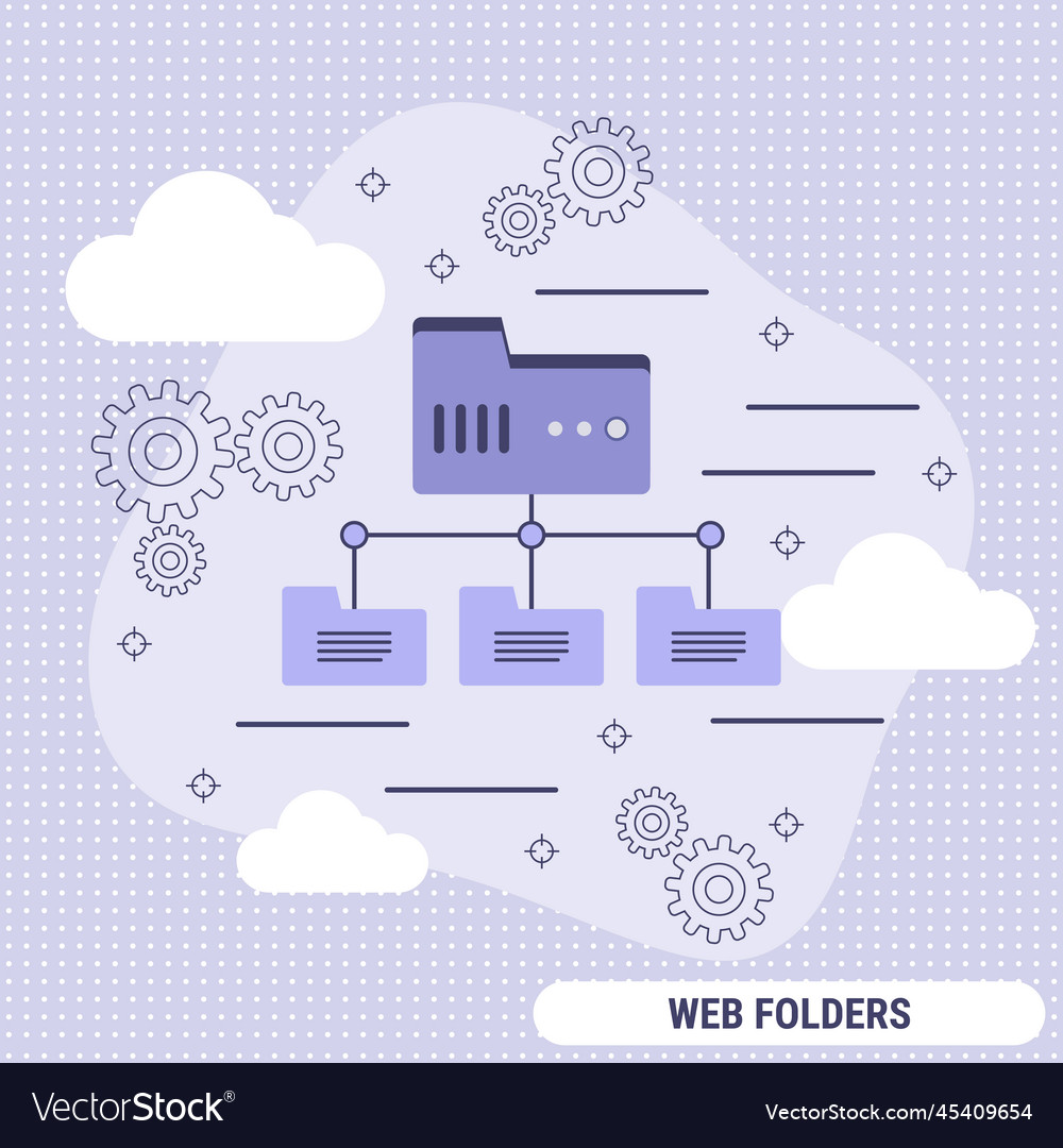 Web folders concept vector image Web folders concept
