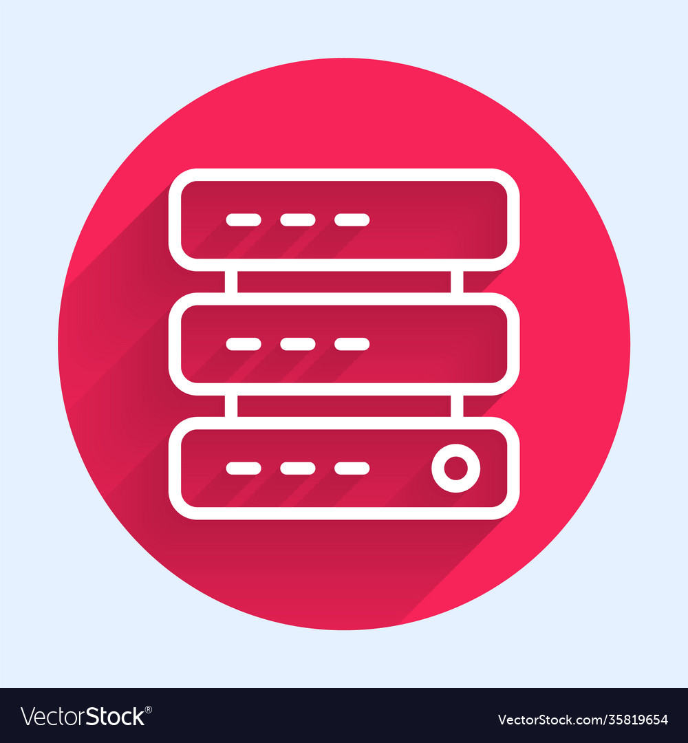 White Line Server Daten Web Hosting-Symbol isoliert vector image White Line Server Daten Web Hosting-Symbol isoliert