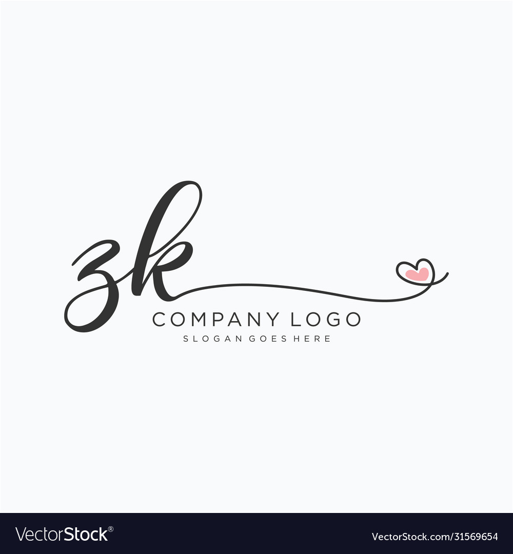 Zk erste handschriftliche Logo-Design