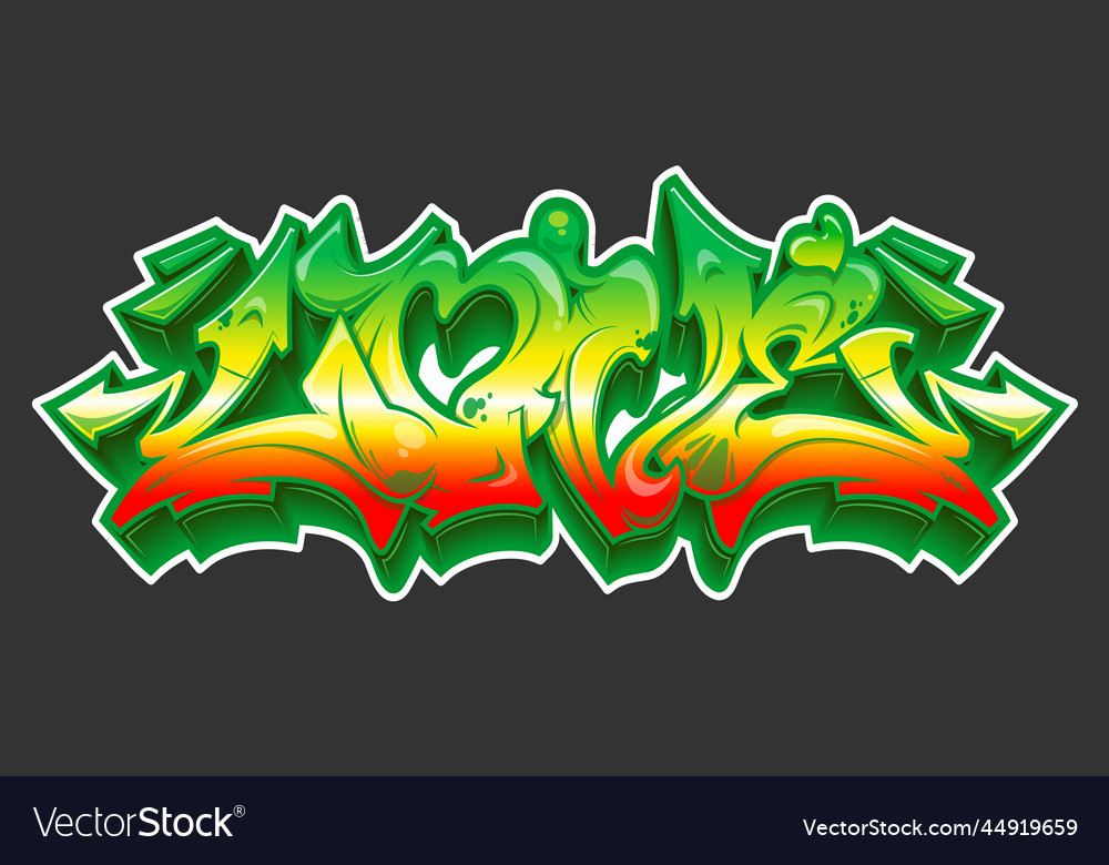 Graffiti love rasta sticker