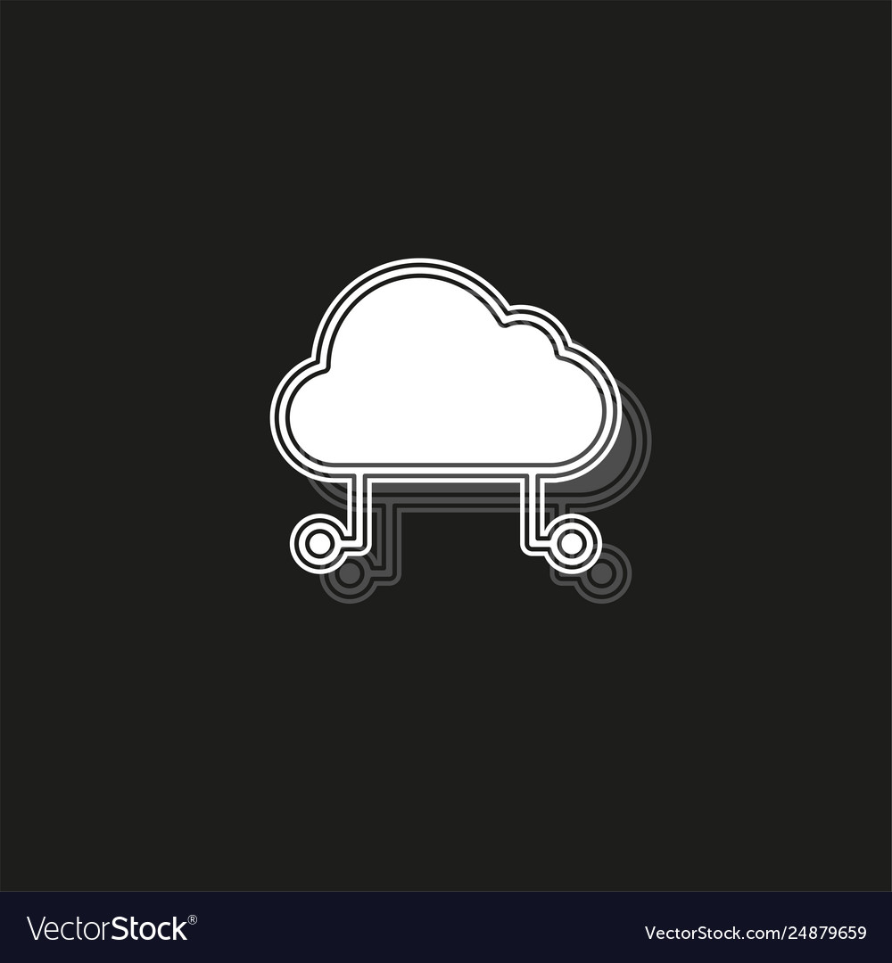 Hosting cloud icon computing technology web vector image Hosting cloud icon computing technology web