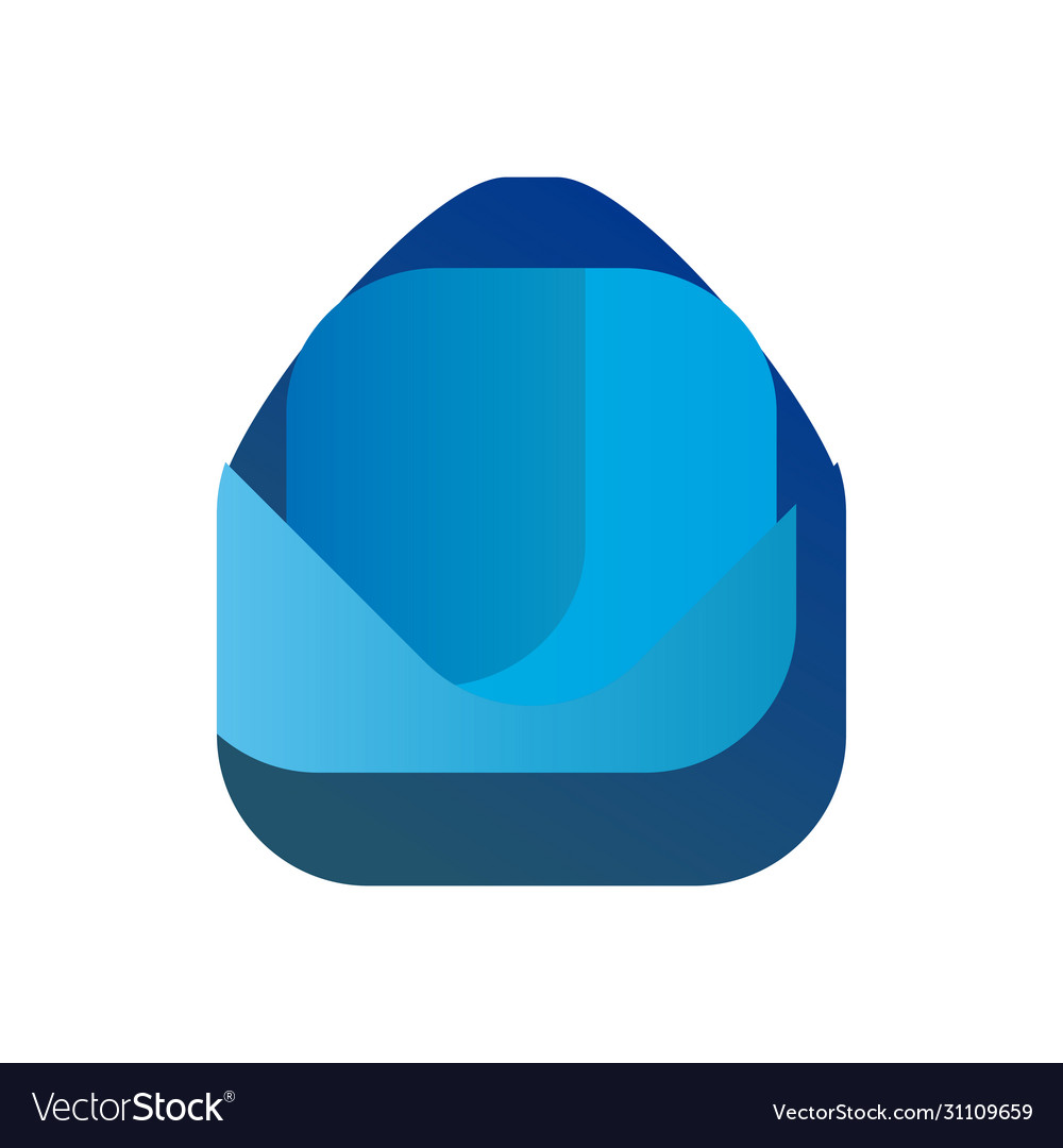 Isolated envelope gradient style icon vector image Isolated envelope gradient style icon