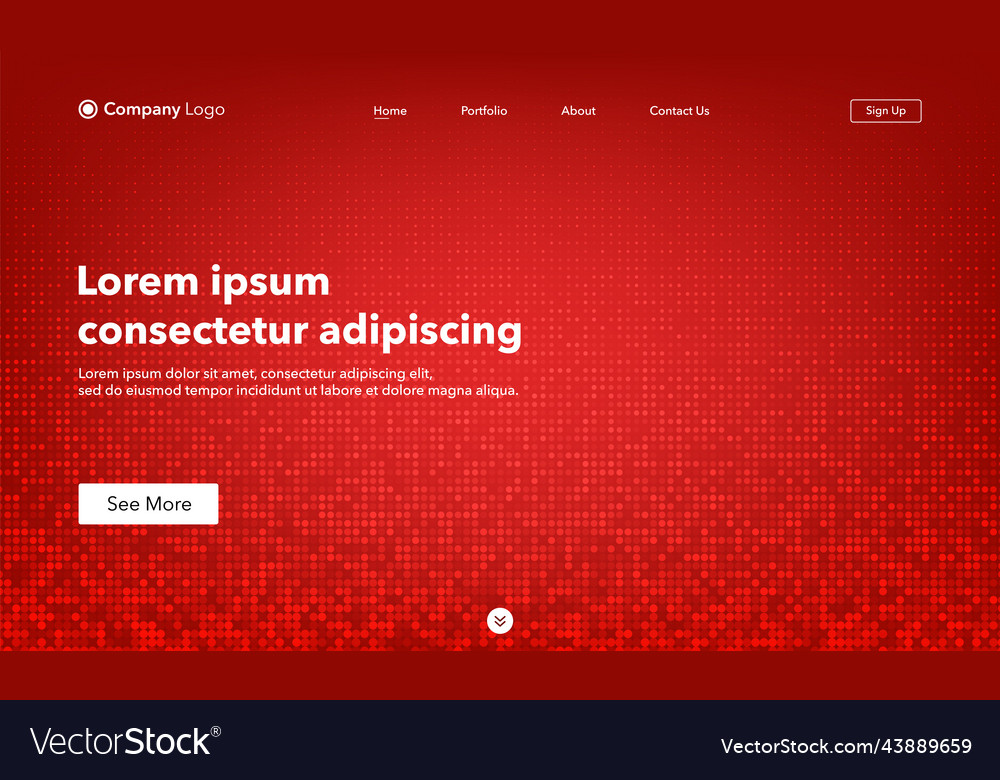 Landing page abstract background website template vector image Landing page abstract background website template