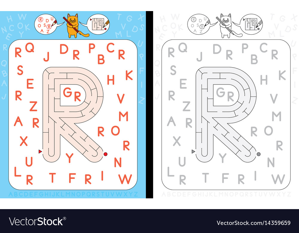 Maze letter r