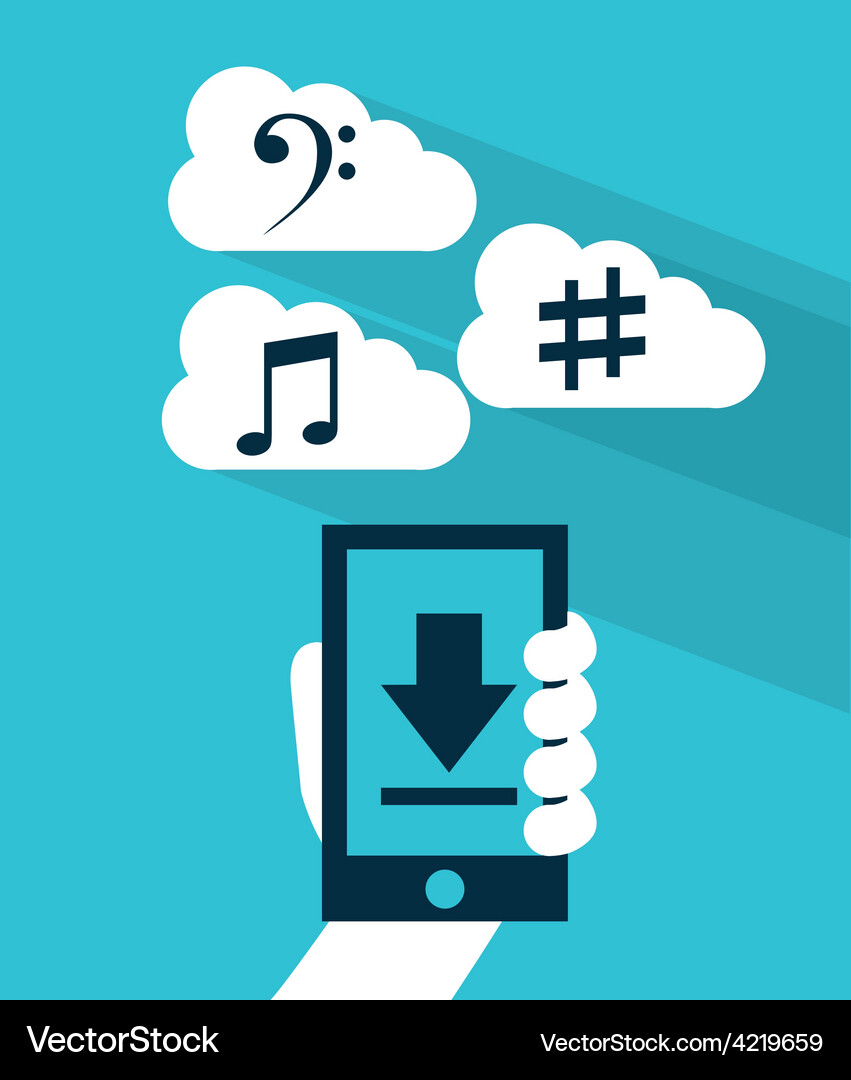 Music cloud Royalty Free Vector Image - VectorStock