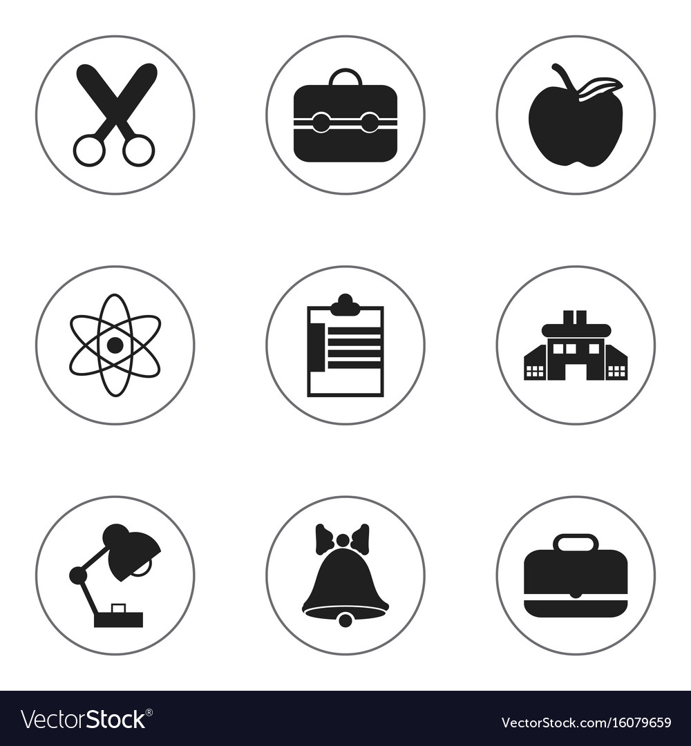 Set of 9 editable knowledge icons includes