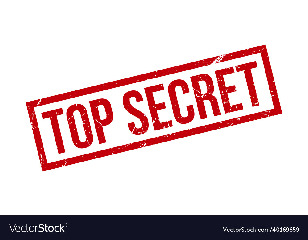 Top secret rubber stamp red secret rubber Vector Image