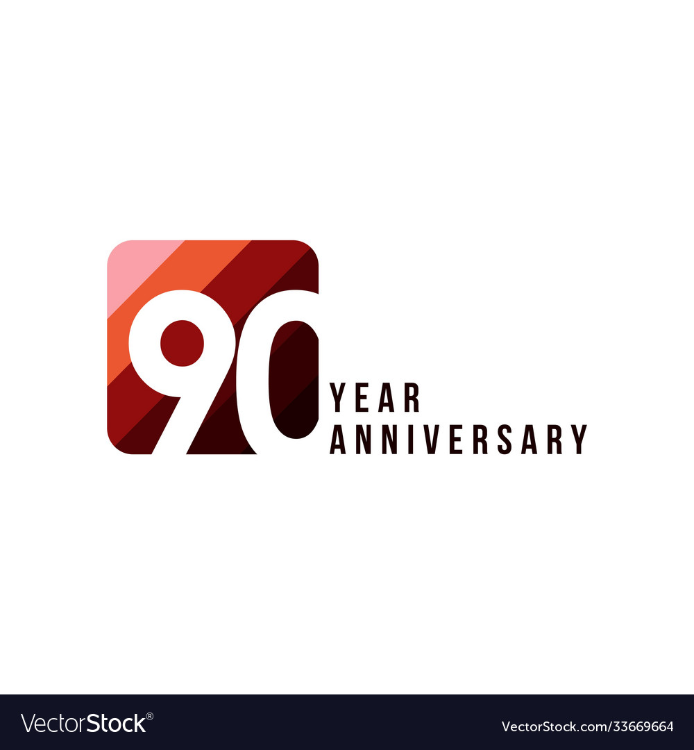 90 year anniversary template design