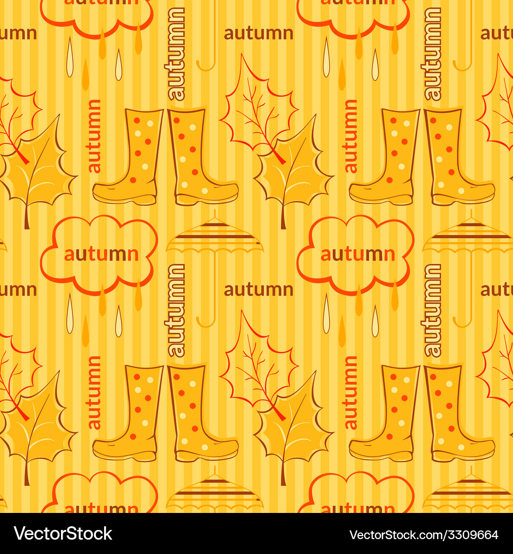Autumn seamless pattern Royalty Free Vector Image