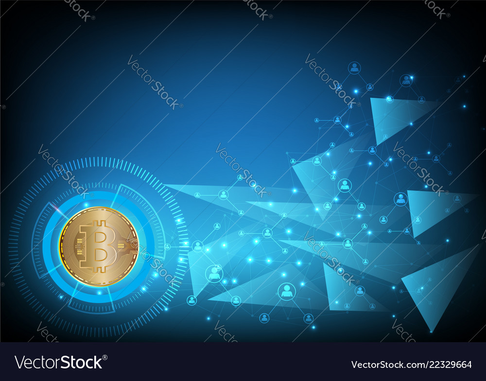 Bitcoin digital currency abstract background