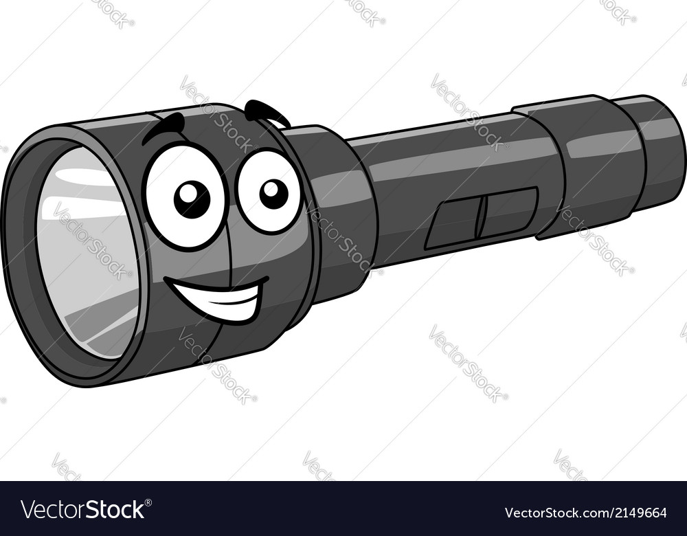 Cartoon torch with a happy smile Royalty Free Vector Image