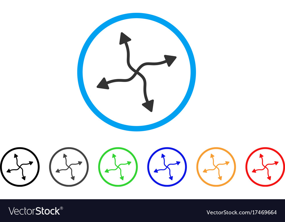 Curve arrows rounded icon