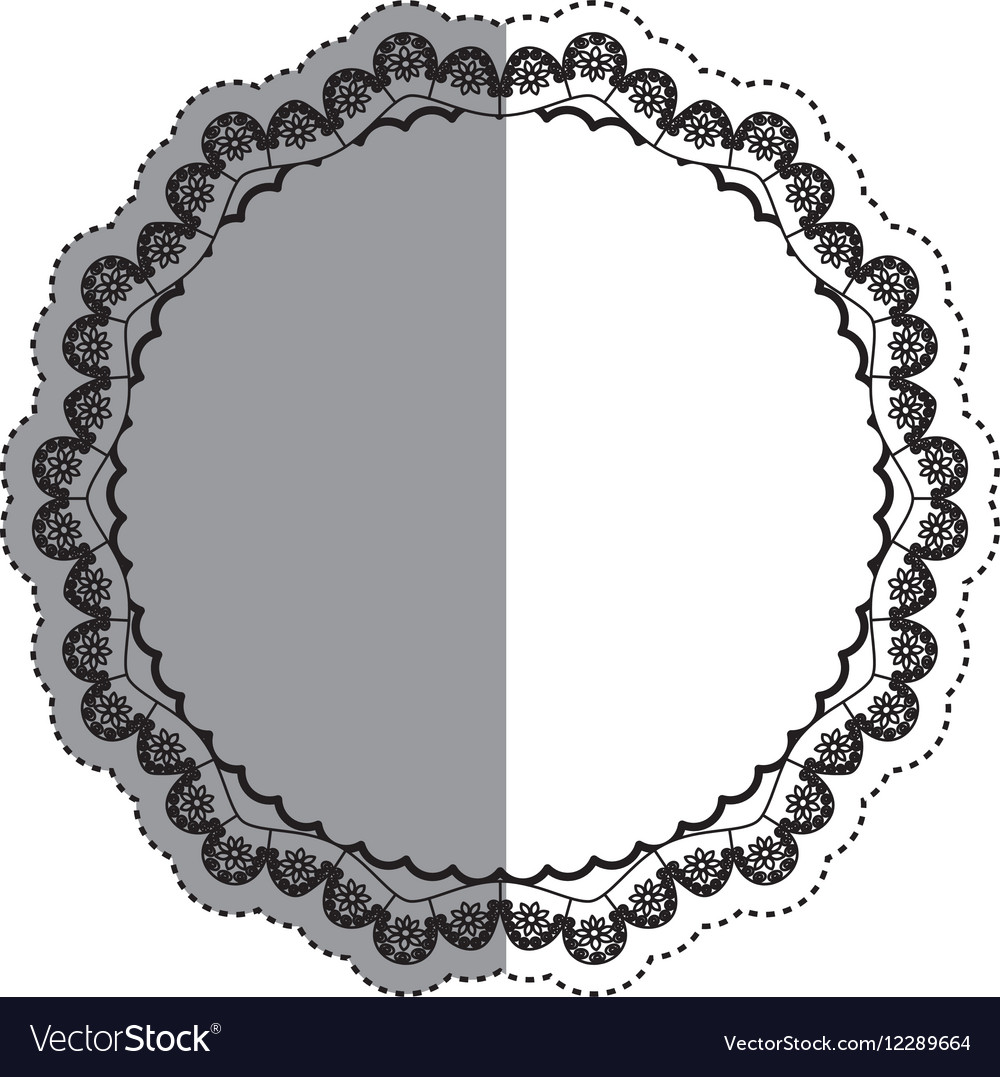 Decorative circle emblem Royalty Free Vector Image