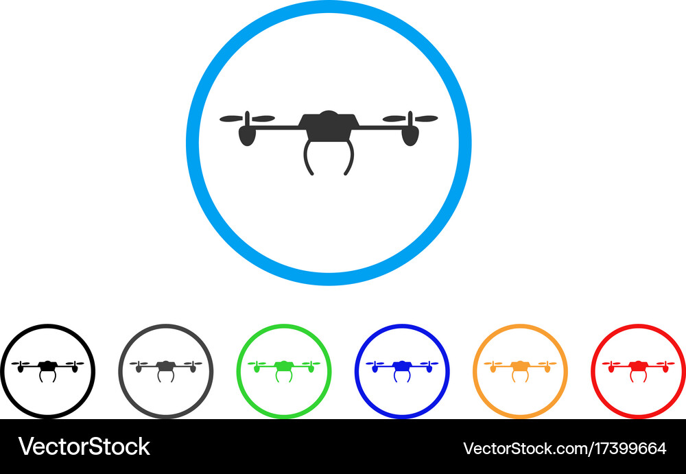 Drone rounded icon Royalty Free Vector Image - VectorStock