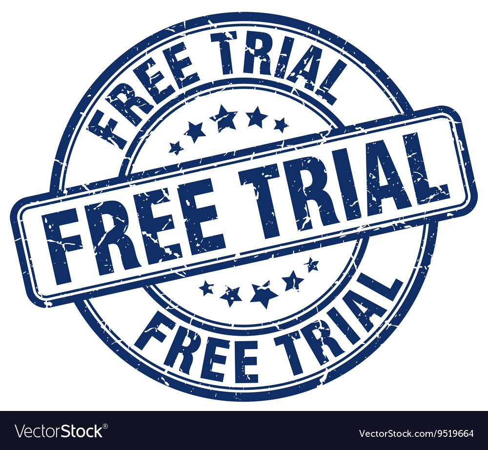 Free trial stamp Royalty Free Vector Image - VectorStock