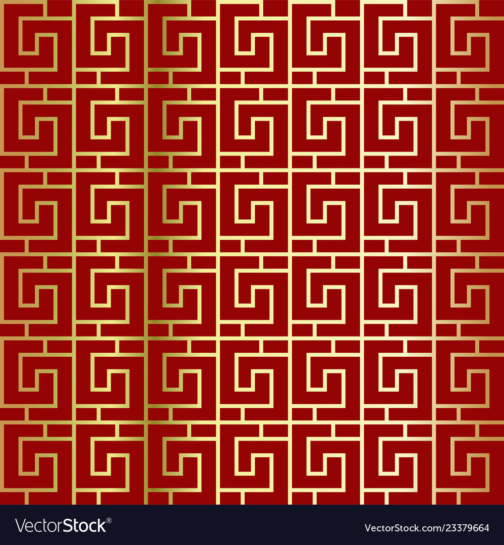 Golden Greek Meander Pattern