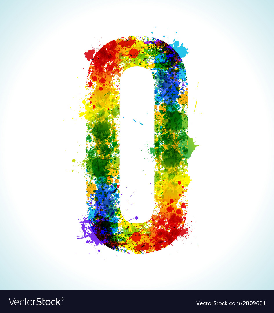 Gradient splashes font