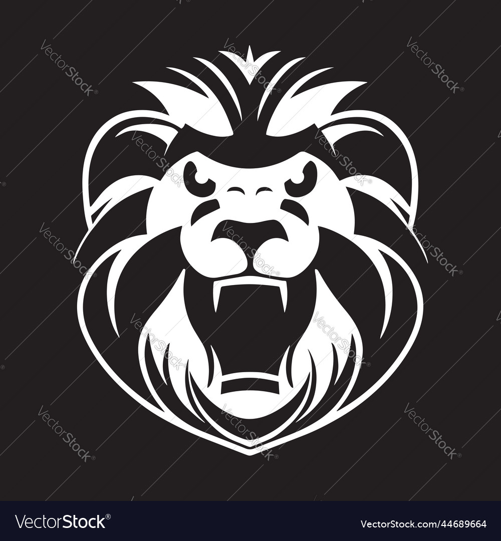 Lion logo for sport team mascot emblem