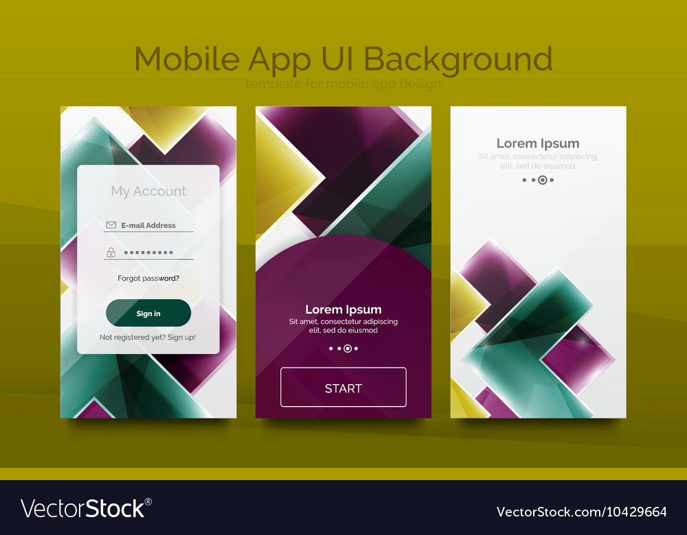 Mobile background ui Royalty Free Vector Image