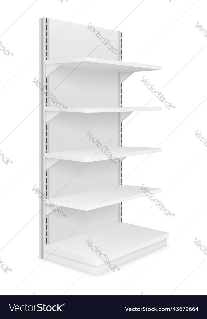 Shelving rack for store trading empty template Vector Image