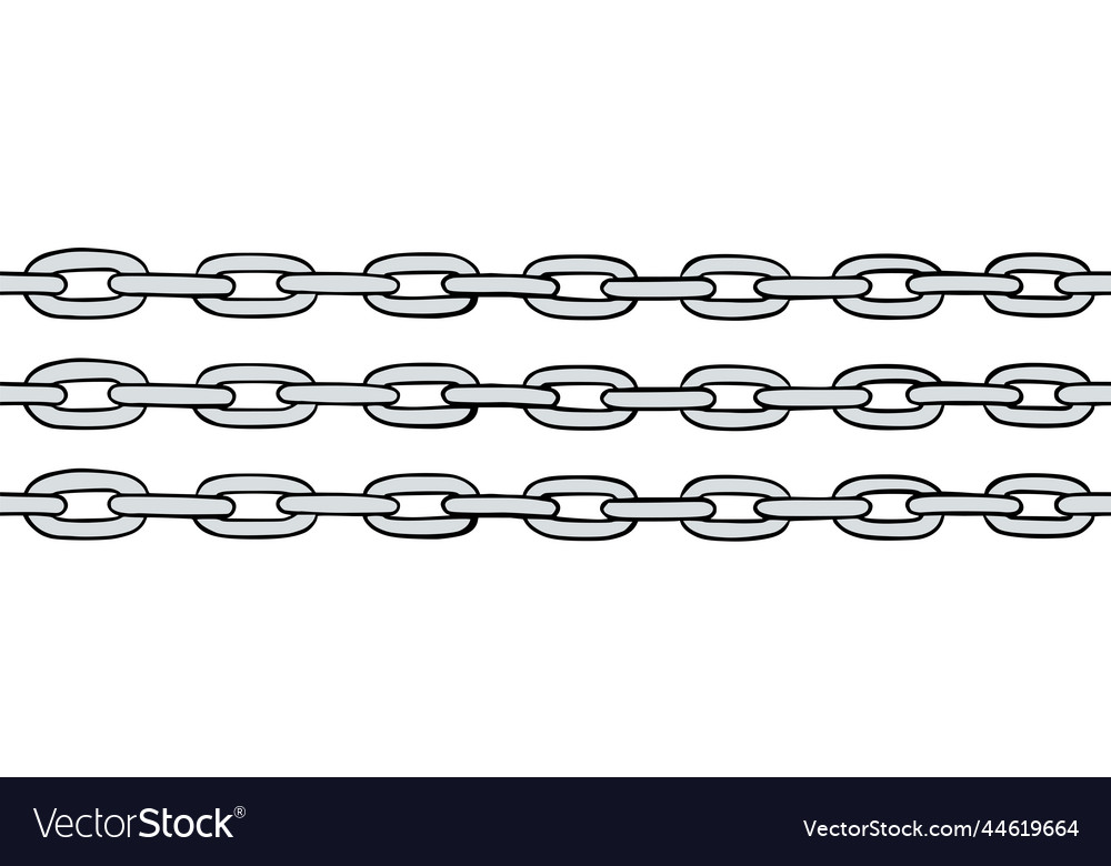 Silver chain seamless pattern handdrawn sketch